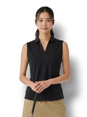 Grand Slam Performance Women’s Sleeveless Polo Shirt Golf Activewear Black XL